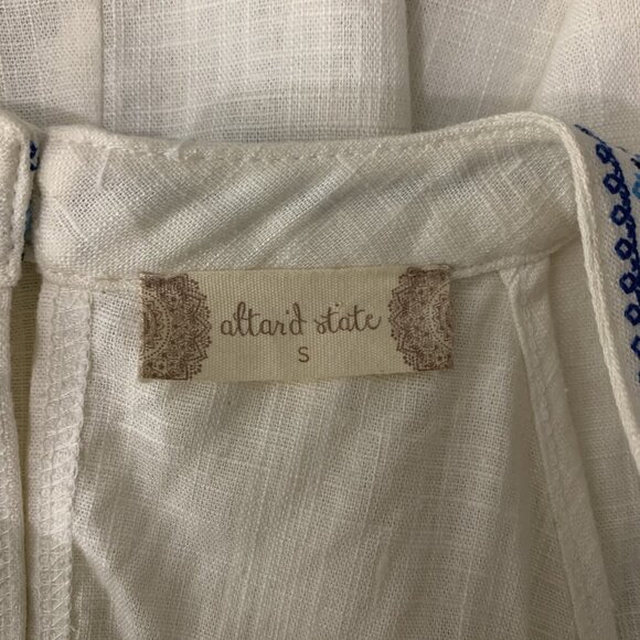 Altard State Ivory Embroidered Sleeveless Top Small Boho Cottagecore - Picture 5 of 6